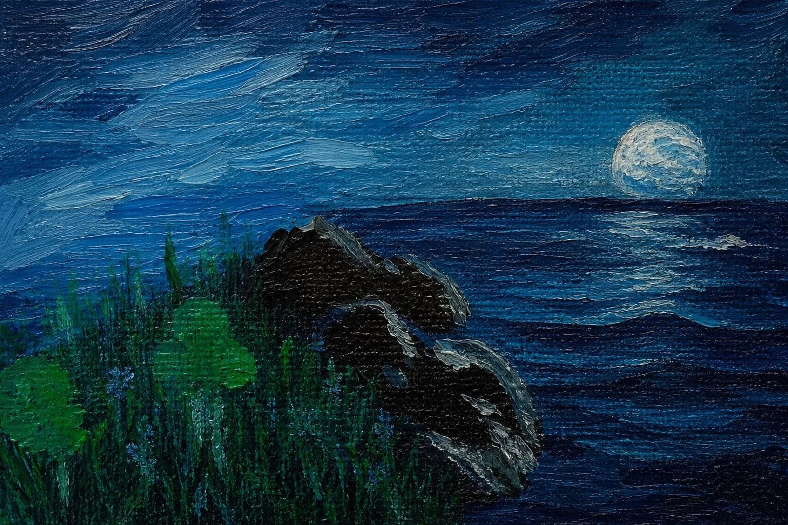Shabafruz — Oil on canvas, nocturne